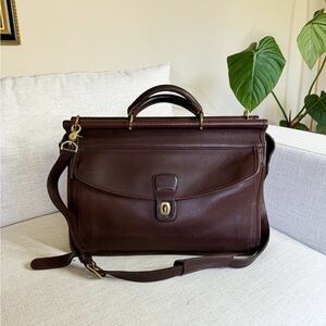 Coach Lenox Briefcase‎ Style 5213 in Mahogany Brown.